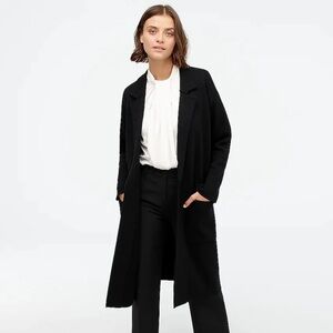 J Crew Ella Open-Front Long Sweater-Blazer